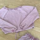 l*space L *  - Lounge Shorts & Crop Sweatshirt Set in Dusty Pink Photo 4