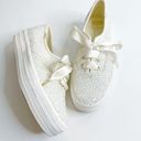 Keds  X Kate Spade Triple Glitter Lace Up Platform Sneaker White Women's 6 Photo 0