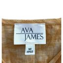 Ava James  Puff Sleeve Cotton Tie Dye Gold Midi Dress Medium Photo 5