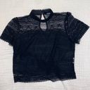 GUESS Black Lace Top Photo 0