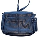 Giani Bernini Black  genuine leather satchel style crossbody purse/bag Photo 2