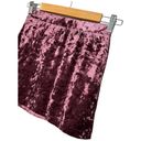 Abound New Nordstrom  Crushed Velvet Velour Mini Retro 90s Y2K Skirt Burgundy XS Photo 8