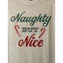 Jaclyn Intimates  Christmas Naughty but Nice‎ soft leisure shirt grey pj top Sz M Photo 1