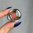 Bubblegum 💕 VTG Y2K  Pink Heart Ring Silver Tone Band 3D Puffy Heart Size 6 Photo 13
