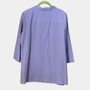 Denim & Co  Women's Button Front Eyelet 3/4 Sleeve Shirt and Tank Lilac Large Photo 1