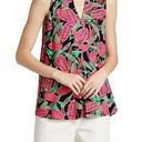 Nic+Zoe  Canopy Tank Top Womens Small Black Pink Floral Sleeveless Blouse Shirt Photo 0