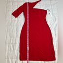 Susana Monaco NWT Revolve X  Red Asymetrical Bodycon Knee Length Dress - Small Photo 8