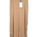 Theory NEW  Pleated Carrot Trouser Pant Pull On Crushed Satin in Beige Women's 00 Photo 1