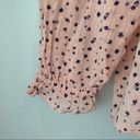 True Craft  Ditsy Floral Linen-like Semi Sheer Peach Top 2X Photo 2