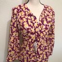 Caslon Marinda Split Neck Floral Blouse Photo 3