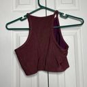 Beach Riot  Womens Sports Bra High Neck Maroon Metallic Size Small Photo 3