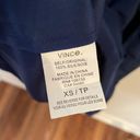 Vince  100% silk V-neck shift Draped Dress Size XS navy blue Photo 6