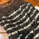 Eliza J NWT  black and silver Tulle Party Dress size 2 striped retro dance party Photo 5