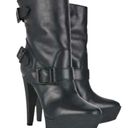 Burberry  Biker Shearling Lined Ankle Boot In Black Size 8.5 Photo 3