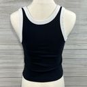 Full Tilt  Tank Top Cropped Sporty "New York" Black/White-Medium Photo 1