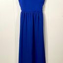 Dee Elle Blue Chiffon Maxi Dress with Front Slit Sheer Women's Small Photo 1