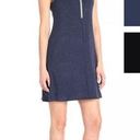 Kensie New  Womens Zip-Detail T-Shirt Dress Navy‎ Blue Large Cap Sleeve Casual Photo 1