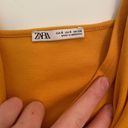 ZARA Twist Front Tank Top In Yellow/Orange Photo 2