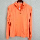 Kyodan  Womens Sweatshirt Medium Orange Thumb Holes Chevron 1/4 Zip Pullover Photo 6