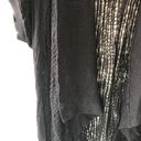 DKNY  Jeans Cardigan Open Weave Black Knit Cover Up Sz 18/20W GUC Short Sleeves Photo 5