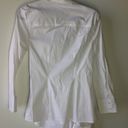 Natori  cotton poplin side drape button doown Blouse White Photo 14