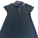 Tommy Hilfiger  Black Polo Dress Short Sleeve Polka Dot Stretch Size Large Womens Photo 4