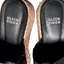 Eileen Fisher  Tarry Toe Loop Espadrille Wedge Slide Sandal Black Women’s 6 Photo 4