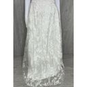 Marina white sheer floral maxi skirt with tulle wedding large Photo 6