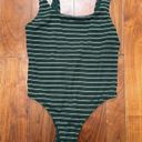 Abercrombie & Fitch  90s Scoopneck Cheeky One-Piece Swimsuit Green Striped L Photo 3