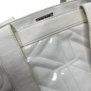 DKNY Y2K White Patent Handbag Logo Silver Hardware Photo 1