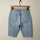 Reformation Skye Distressed Bermuda Shorts Photo 3