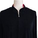 Coldwater Creek  Black Zipper Front Slinky Side Pockets Cardigan Jacket Size XL Photo 3