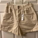 Garage Tan Cinched Waist Cargo Shorts Photo 0