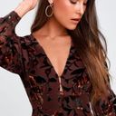 ASTR Velvet Floral Long Sleeve Dress Photo 3