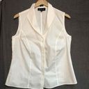 Jones New York  White Sleeveless Button-Up Collared Blouse Womens Size 12 Photo 0