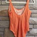 Newport News Vintage  One Piece swimsuit textured crochet 16 orange Photo 1