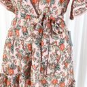 Max Studio NEW  Womens L Wrap Dress Pink Romantic Floral Ruffle Short Sleeves Photo 4