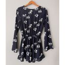 Modlook 29  Women's Dark Navy Floral Long Sleeve Romper Size M Photo 1