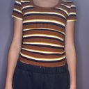 No Bo Stretchy Ribbed Striped Tee Photo 0