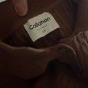 Daisy Revolve Callahan knitwear BROWN CABLE KNIT LONG SLEEVE  POLO XS Photo 3