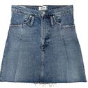 AGOLDE  90's Denim Mini Skirt High Waisted Blue Wash Women’s Size 24 Photo 4