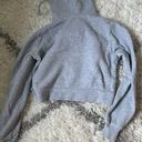 Brandy Melville Gray 1/4 Zip Cropped Hoodie Photo 2