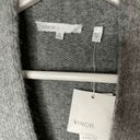 Vince  Gray Varsity Short Sleeve Alpaca Wool‎ Cardigan Photo 2