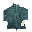 Lululemon Scuba Track Jacket Velvet Cord Storm Teal Green Sz 4 New w/tag  $148 Photo 3