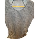 Athleta  Women's Medium Fast Track Swiftly Ruched Grey Heathered Running T-Shirt Photo 4