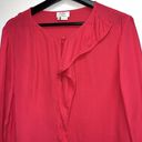 Kate Spade  Edison Ruffle Blouse Womens Size 14 Pink Long Sleeve Top Career Party Photo 3