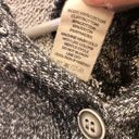 BKE Gimmicks X  Double V Neck Marled Heather Button Sweatshirt Grey Black XS Photo 7