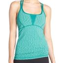 Zella  Showstopper Space Dye Tank Teal Green White Scoop Neck Racerback Active S Photo 2