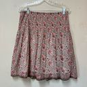 Max Studio  Women’s Pink Floral Paisley Flowy Boho Mini Skirt Large NWT Photo 0