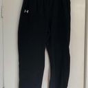 Under Armour black fleece sweat pants size large fuzzy loose fit relaxed Photo 0